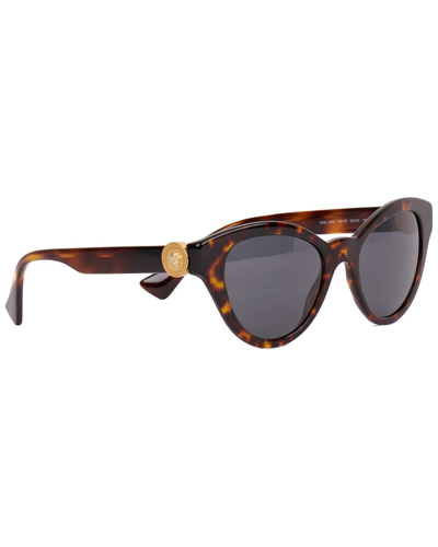Versace Women's Low Bridge Fit Sunglasses, Ve4435 In Brown