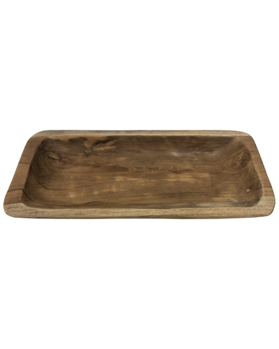 R16 Home Teak Tray In Brown