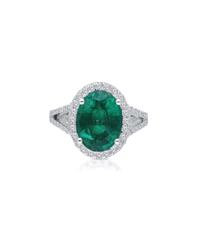 Kallati 14k 5.15 Ct. Tw. Diamond & Emerald Ring