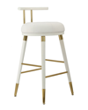 Tov Furniture Juniper White Vegan Leather Barstool