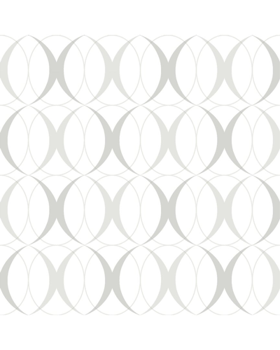 Nuwallpaper Circulate Light Silver Peel & Stick Wallpaper