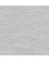 Nuwallpaper Tibetan Grasscloth Silver Peel & Stick Wallpaper In Silver