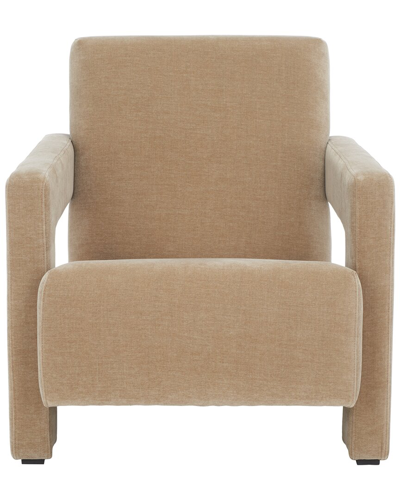 Safavieh Couture Taylor Modern Velvet Accent Chair In Brown