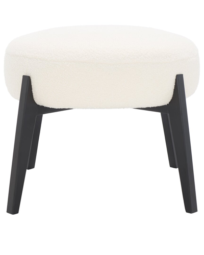 Safavieh Couture Emilynn Scandinavian Ottoman In Ivory