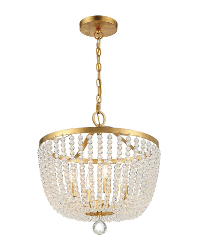 Crystorama Rylee 4 Light Antique Gold Chandelier