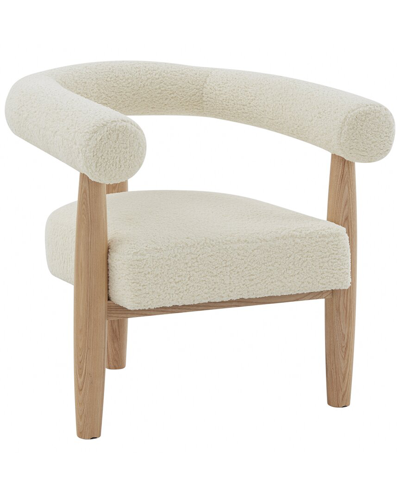 Safavieh Couture Jackie Curved Back Accent Chair In Ivory