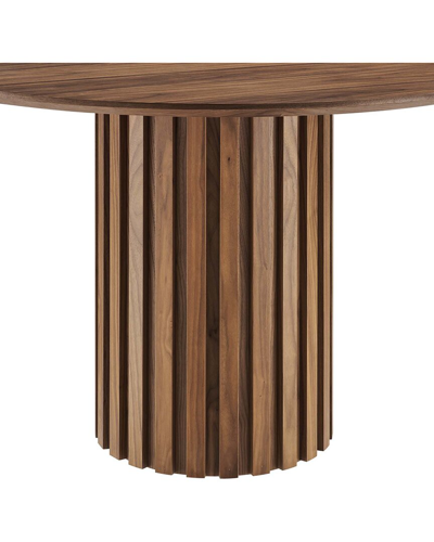 Modway Senja 47in Round Dining Table In Brown