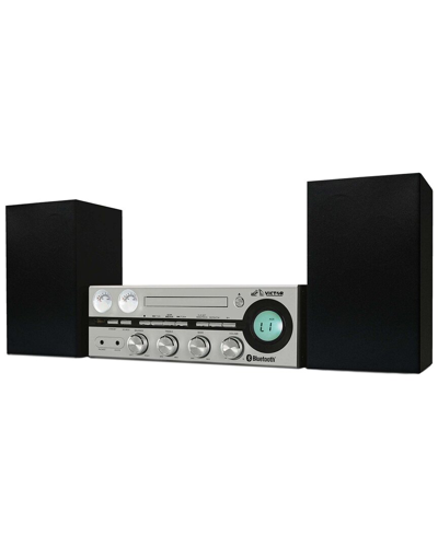 Victor Audio Victor Silver Milwaukee Desktop Cd Stereo System With Bluetooth