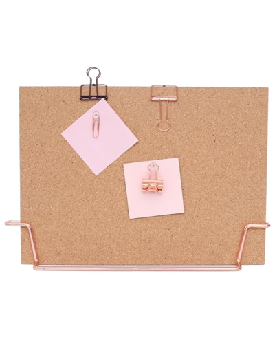 Multitasky Standing Cork Bulletin Board In Gold