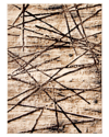 Ecarpet Ceyla Modern Abstract Rug In Brown