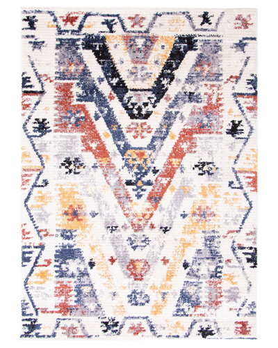 Ecarpet Moroccan Quashqai Contemporary Rug In White