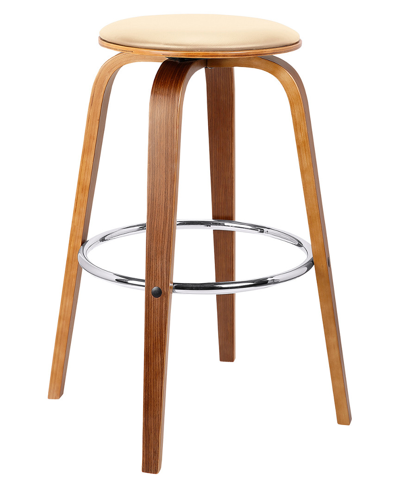 Armen Living Harbor 26in Swivel Counter Height Backless Barstool