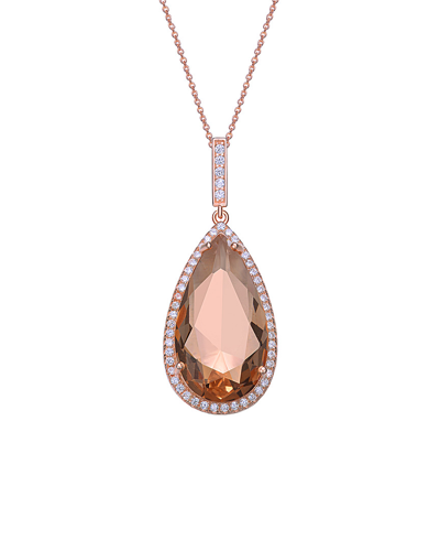 Genevive 18k Rose Gold Vermeil Cz Necklace