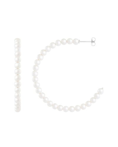 Splendid Pearls Silver 5-5.5mm Pearl Earrings