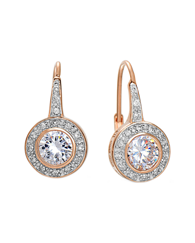 Genevive 14k Rose Gold Vermeil Cz Earrings