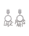 EYE CANDY LA EYE CANDY LA LOVE PARIS CZ CRYSTAL DROP EARRINGS