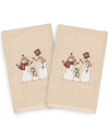 Linum Home Textiles Set Of 2 Christmas Snow Family Hand Towels