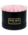 ROSE BOX NYC ROSE BOX NYC LARGE BLACK BOX WITH LIGHT PINK ROSES