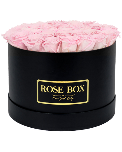 Rose Box Nyc Large Black Box With Light Pink Roses