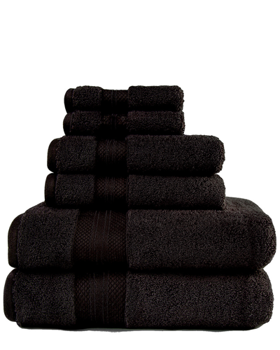 Superior Turkish Highly Absorbent Solid 6pc Ultra-plush Towel Set