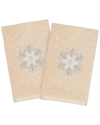 Linum Home Textiles Christmas Crystal Sand Hand Towels (set Of 2)