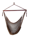 Sunnydaze Caribbean Style Extra Large Hanging Rope Hammock Chair Swing For Backyard And Patio In Brown