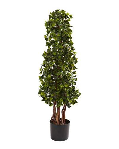 Nearly Natural 3.5ft English Ivy Spiral Uv Resistant In Green