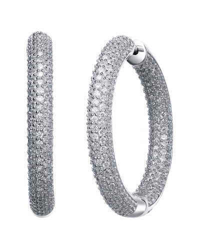 Genevive Silver Cz Earrings