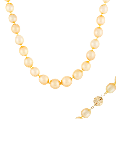 Masako Pearls Splendid Pearls 14k 10-13mm Golden South Sea Pearl Necklace