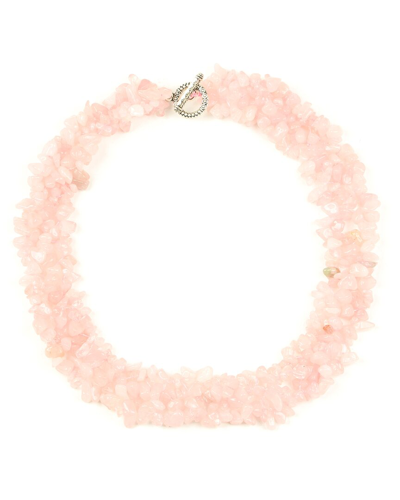 Eye Candy La Luxe Collection Agate Rose Collar Necklace