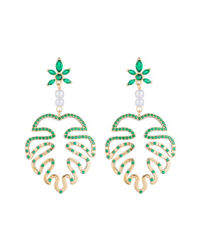 Eye Candy La Luxe Collection Palm Tree Cubic Zirconia Crystal Drop Earrings