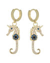 EYE CANDY LA EYE CANDY LA LUXE COLLECTION CZ BELLA SEAHORSE HUGGIE EARRINGS