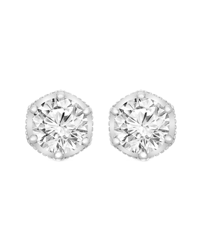 Genevive Silver Cz Studs