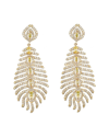 EYE CANDY LA EYE CANDY LA CZ FEATHER DROP EARRINGS