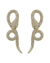 Eye Candy La Luxe Collection 18k Plated Cz Snake Dangle Earrings