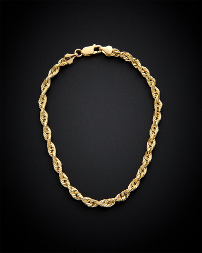 Italian Gold Rope Chain Bracelet