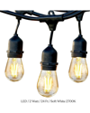 Brightech Ambience Pro 24' 7 Bulb Led Hanging String Lights In Black
