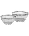 MARTHA STEWART MARTHA STEWART STAINLESS STEEL 2PC STRAINER SET