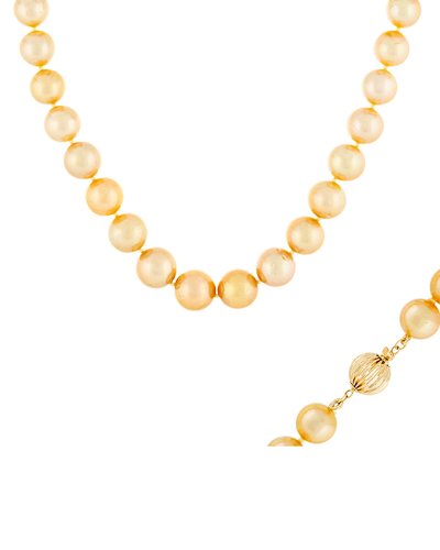 Masako Pearls Splendid Pearls 14k 10-14mm Golden South Sea Pearl Necklace