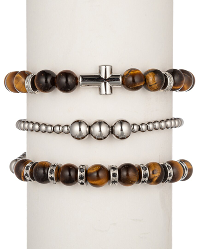 Eye Candy La Titanium Agate Samuel Set Bracelet