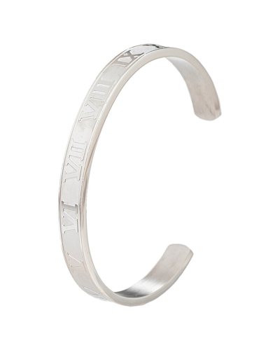 Eye Candy La Titanium Roman Numeral Cuff Bracelet