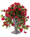 Nearly Natural Bougainvillea Flowering Uv-resistant Indoor/outdoor Artificial Plant In Decorative Urn