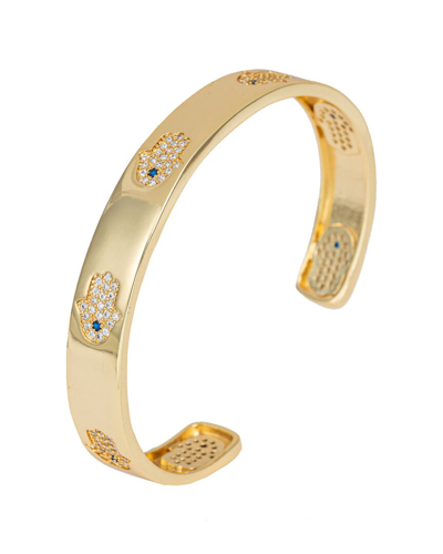 Eye Candy La Luxe Cz Anna Cuff Bracelet In Gold