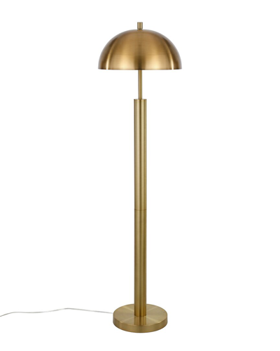 Abraham + Ivy York Brass Finish Floor Lamp In Gold