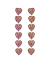 Eye Candy La Cz Alice Heart Drop Earrings