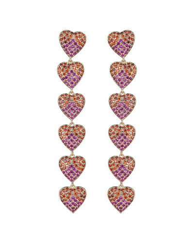 Eye Candy La Cz Alice Heart Drop Earrings