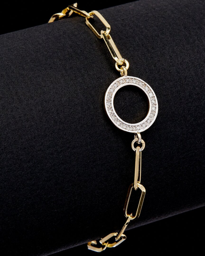 Meshmerise 18k Over Silver 0.18 Ct. Tw. Diamond Circle Bracelet