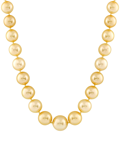Splendid Pearls 14k 10-13mm Golden South Sea Pearl Necklace