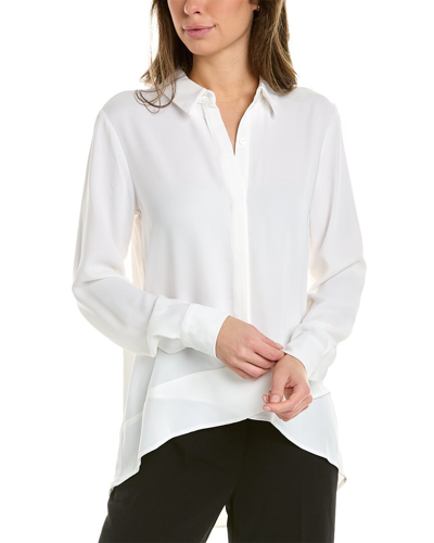 T Tahari Dropped-shoulder Blouse In White