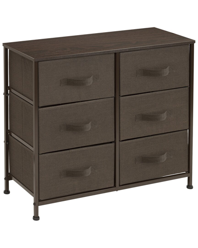 Sorbus Home 6 Drawer Storage Cube Dresser In Brown